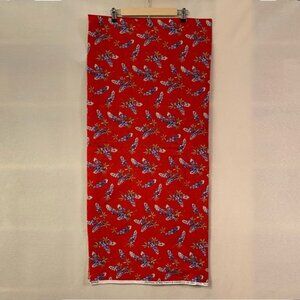 1 yard Moda Classic Bluebonnets floral red blue 100% cotton fabric